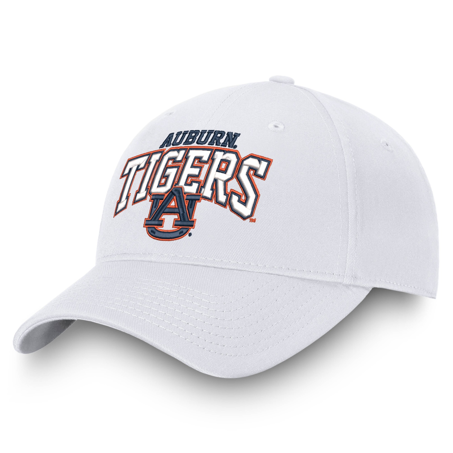 slide 1 of 4, NCAA Auburn Tigers Men's Ringleader White Structured Cotton Twill Hat, 1 ct
