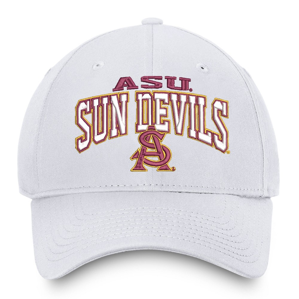 slide 2 of 4, NCAA Arizona State Sun Devils Men's Ringleader White Structured Cotton Twill Hat, 1 ct