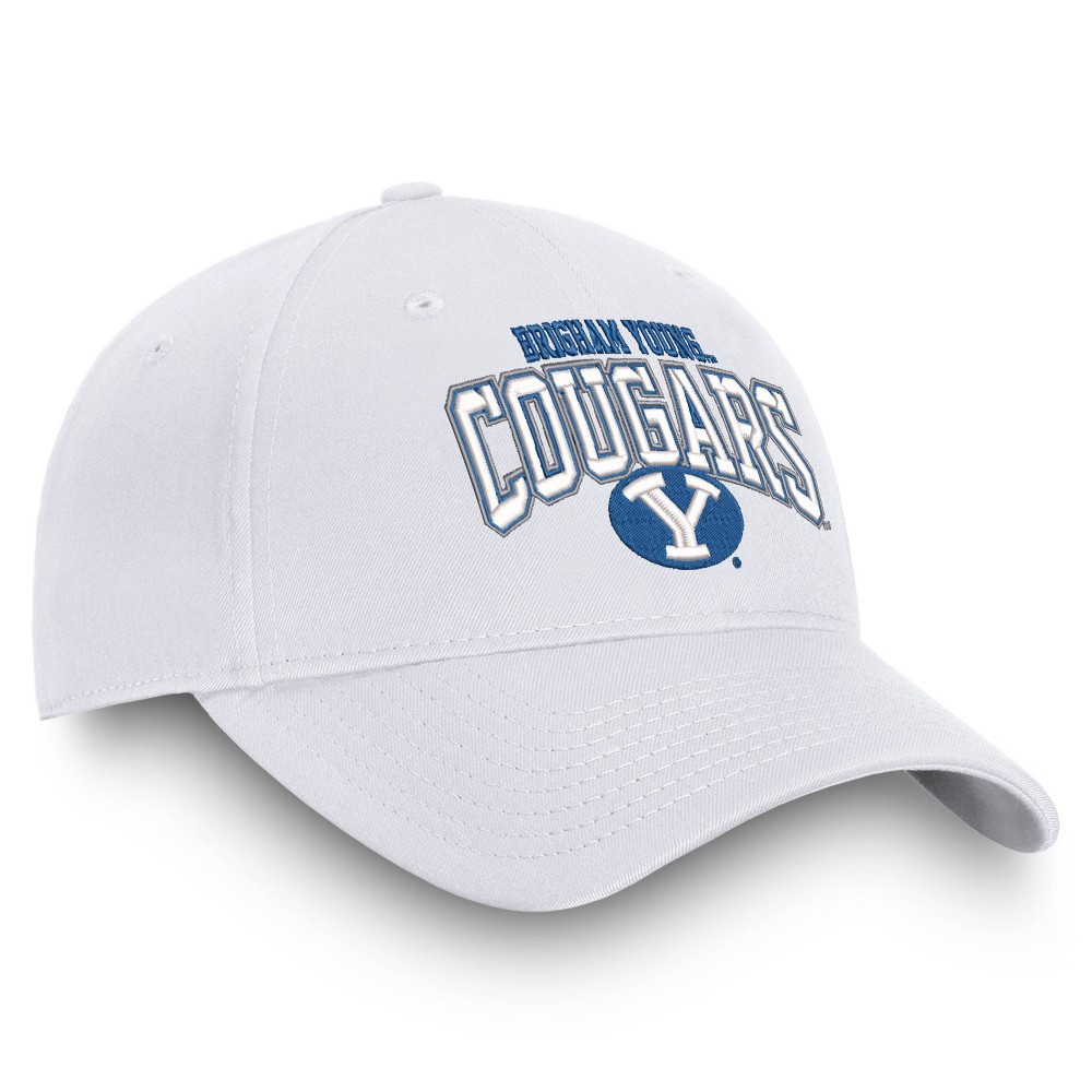slide 4 of 4, NCAA BYU Cougars Men's Ringleader White Structured Cotton Twill Hat, 1 ct