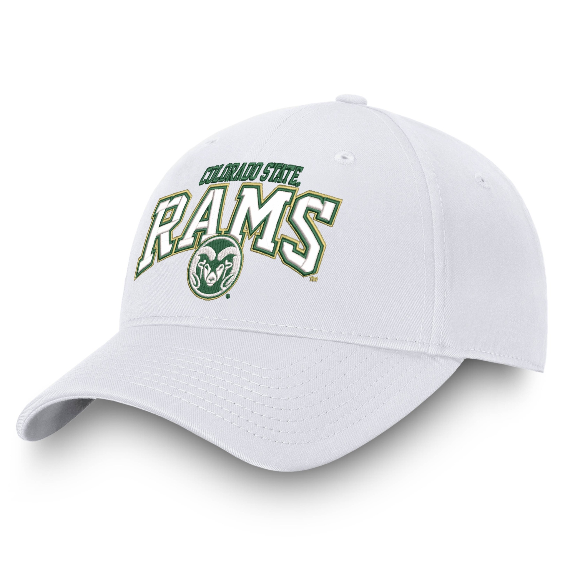 slide 1 of 4, NCAA Colorado State Rams Men's Ringleader White Structured Cotton Twill Hat, 1 ct