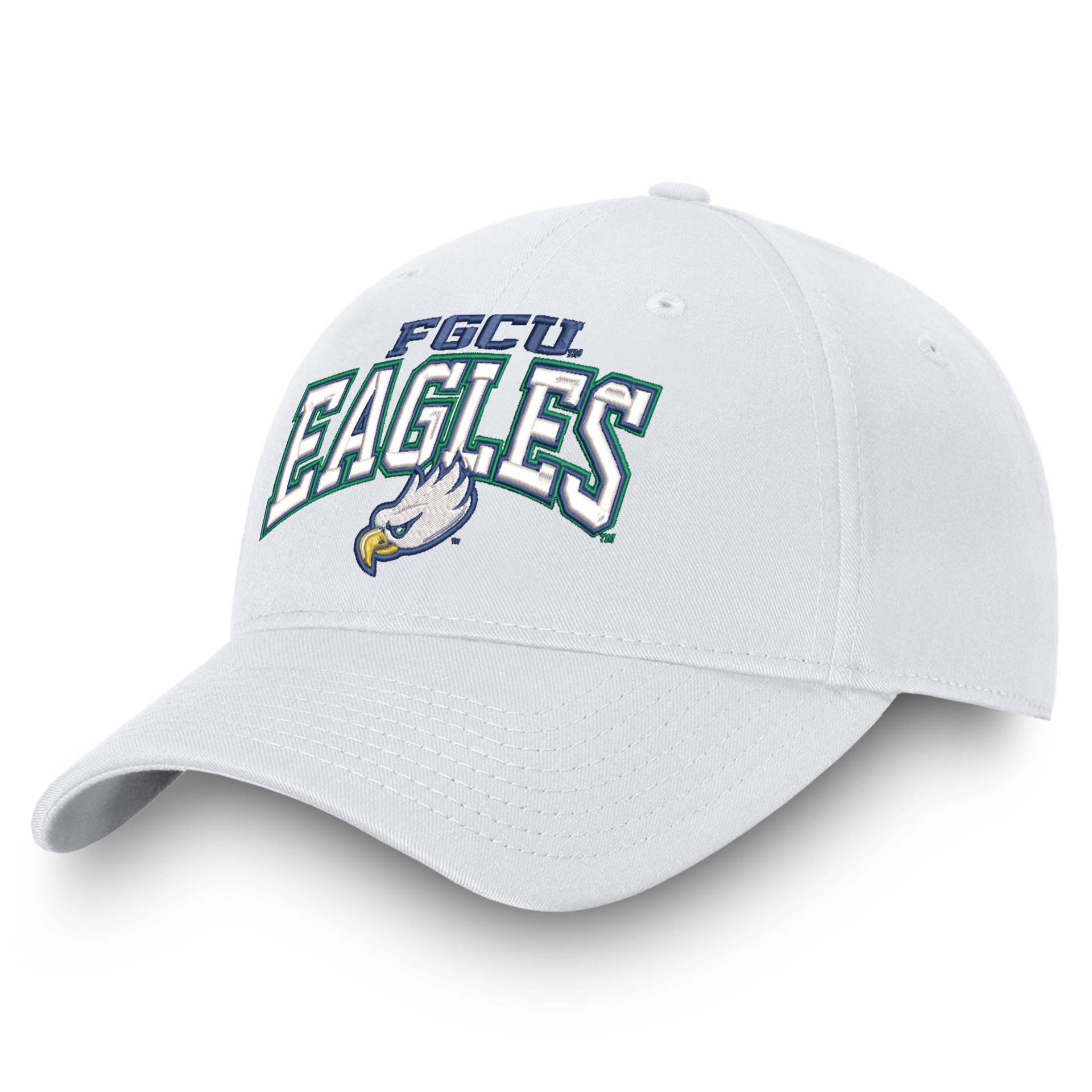 slide 1 of 4, NCAA Florida Gulf Coast Eagles Men's Ringleader White Structured Cotton Twill Hat, 1 ct