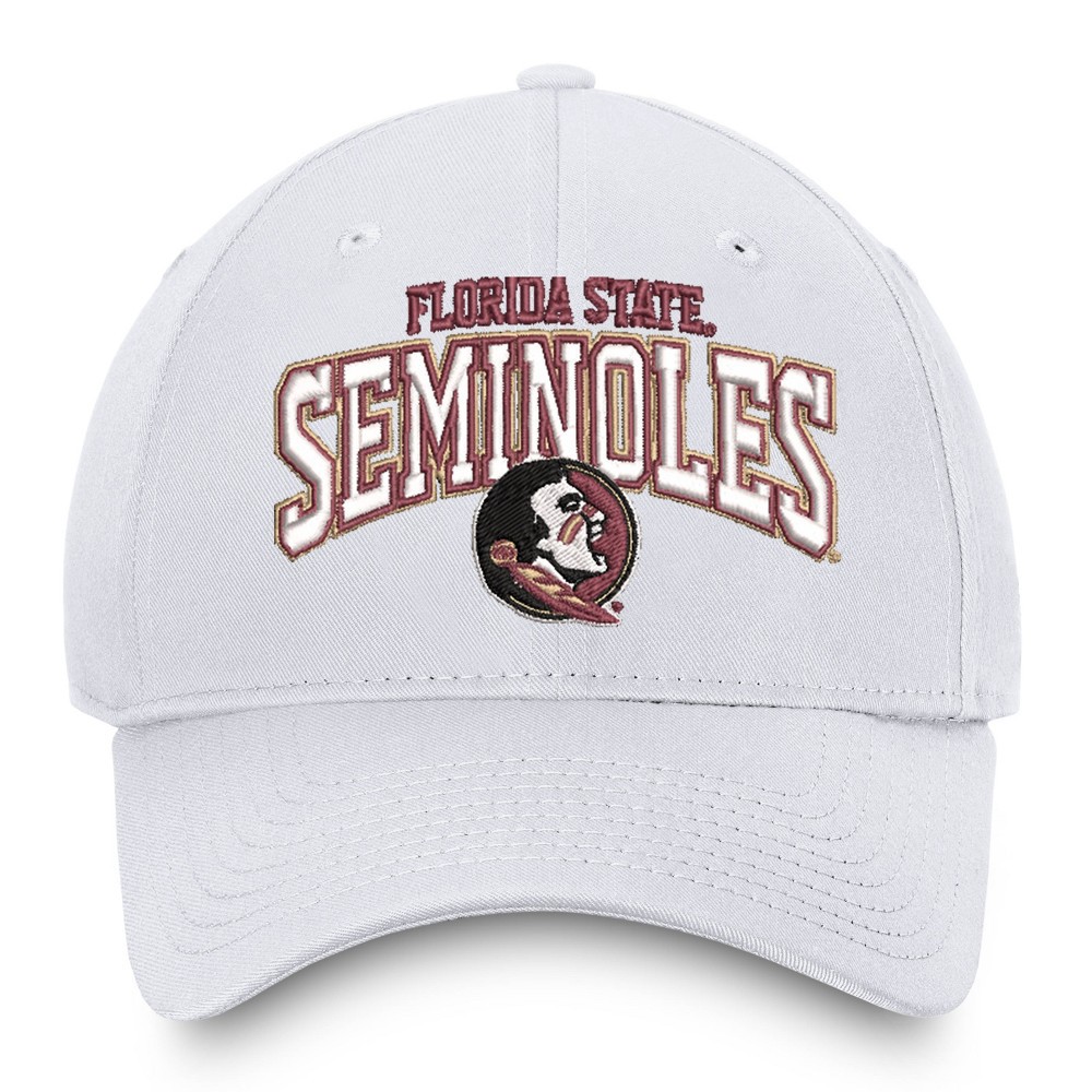 slide 4 of 4, NCAA Florida State Seminoles Men's Ringleader White Structured Cotton Twill Hat, 1 ct