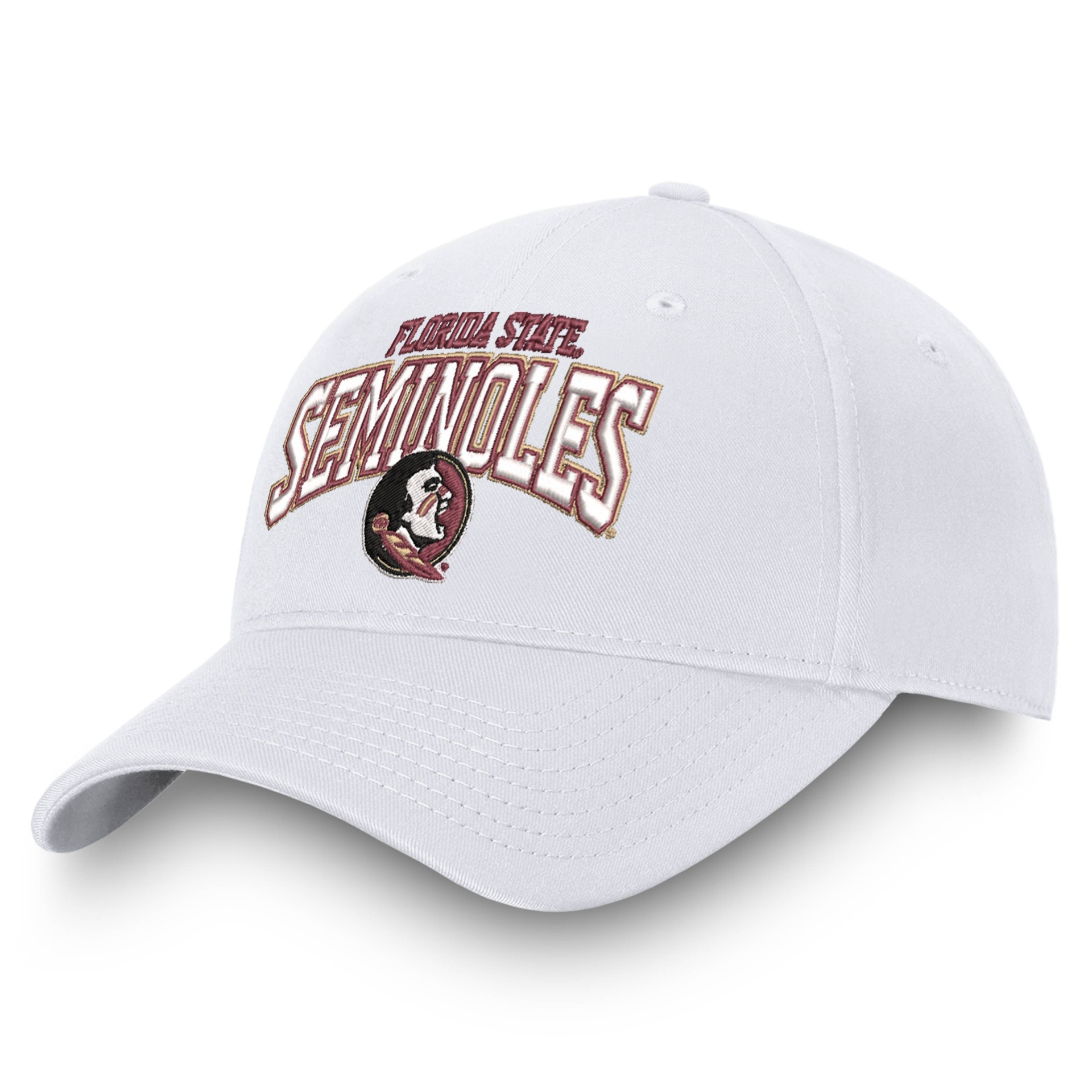 slide 1 of 4, NCAA Florida State Seminoles Men's Ringleader White Structured Cotton Twill Hat, 1 ct