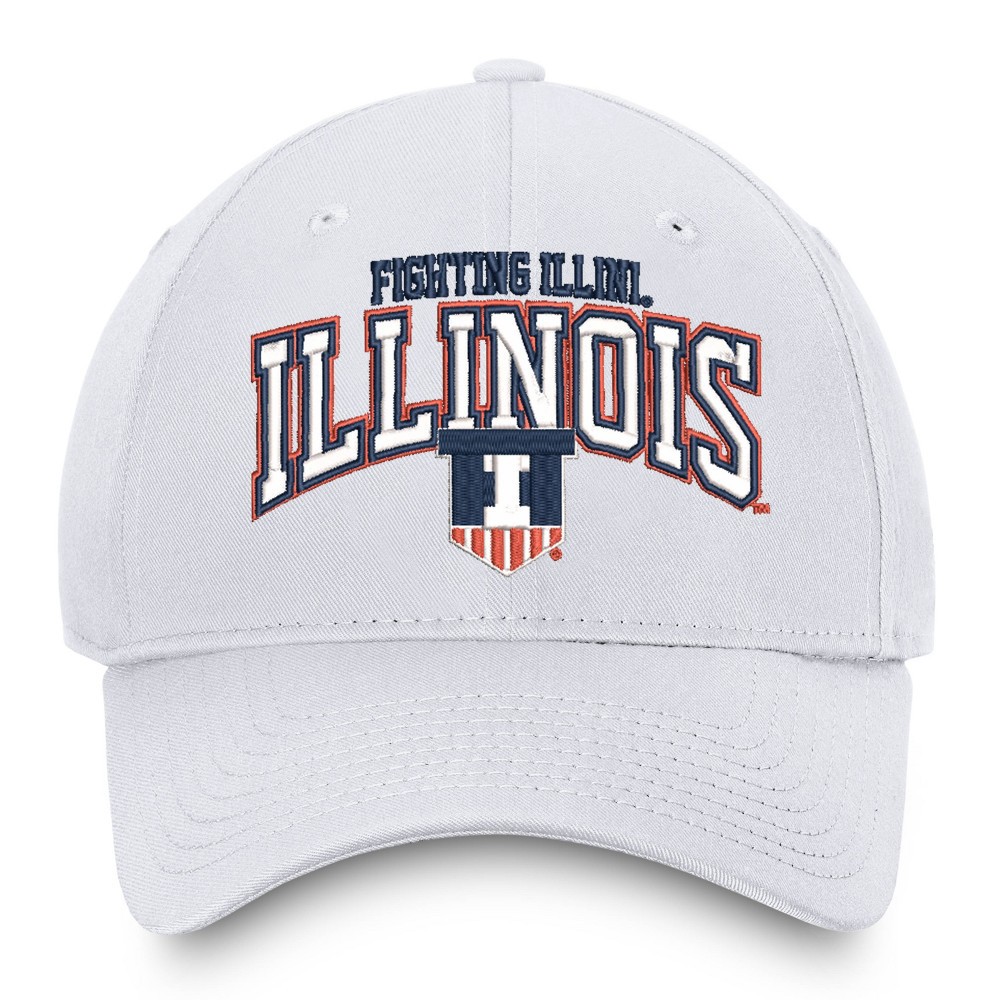 slide 3 of 4, NCAA Illinois Fighting Illini Men's Ringleader White Structured Cotton Twill Hat, 1 ct