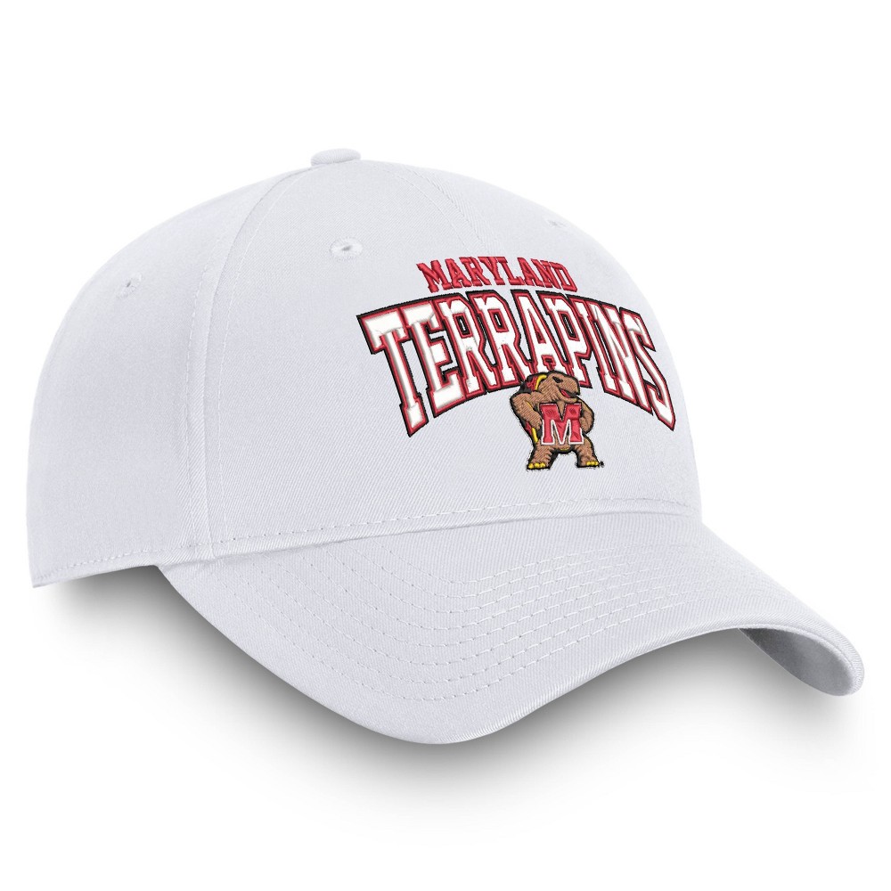 slide 4 of 4, NCAA Maryland Terrapins Men's Ringleader White Structured Cotton Twill Hat, 1 ct