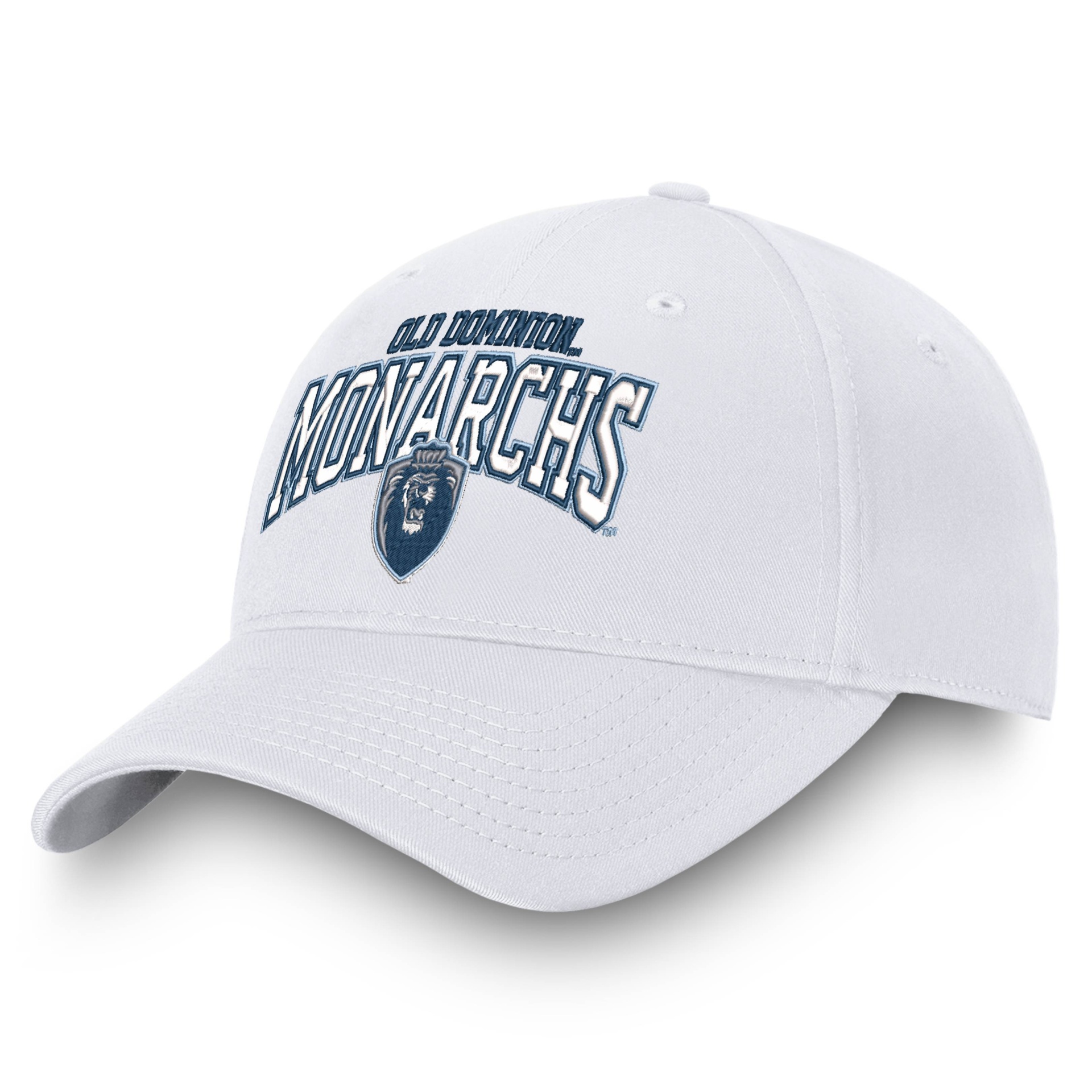 slide 1 of 4, NCAA Old Dominion Monarchs Men's Ringleader White Structured Cotton Twill Hat, 1 ct