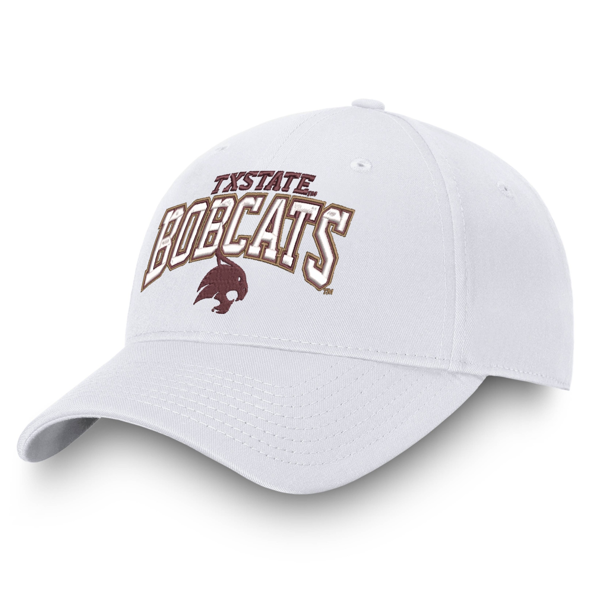 slide 1 of 4, NCAA Texas State Bobcats Men's Ringleader White Structured Cotton Twill Hat, 1 ct