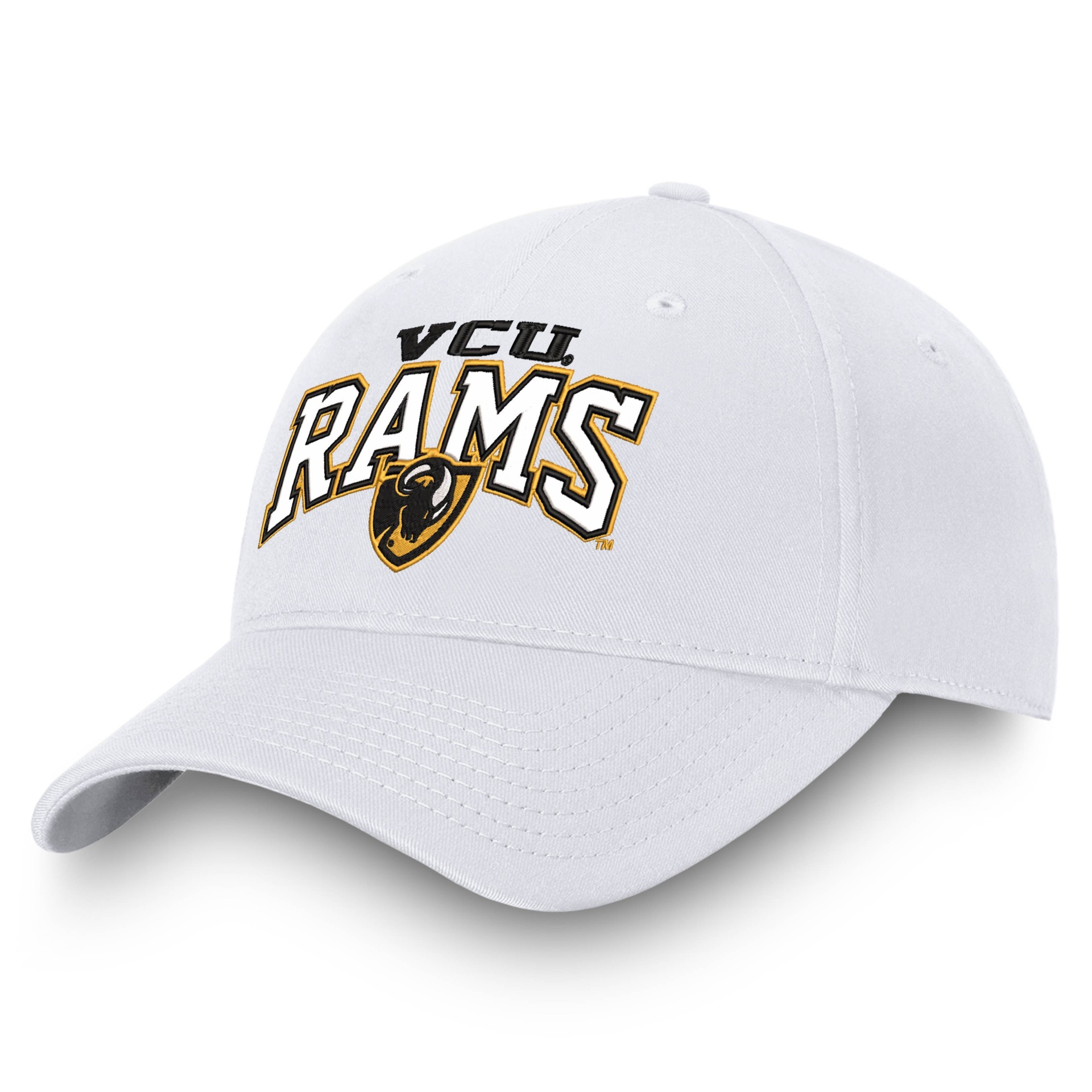 slide 1 of 1, NCAA VCU Rams Men's Ringleader White Structured Cotton Twill Hat, 1 ct