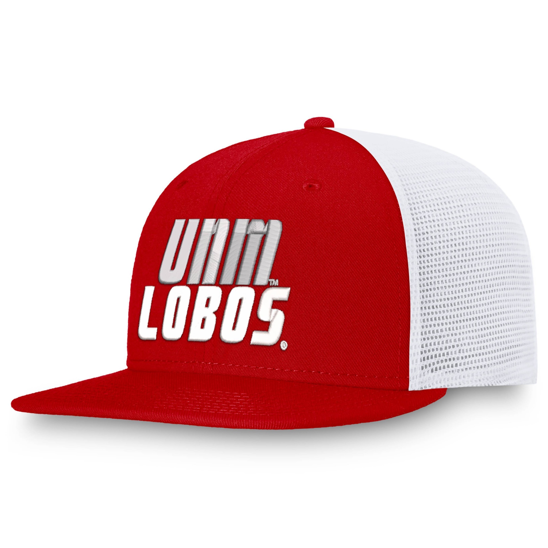 slide 1 of 2, NCAA New Mexico Lobos Youth Restless White Structured Twill with Hard Mesh Hat, 1 ct