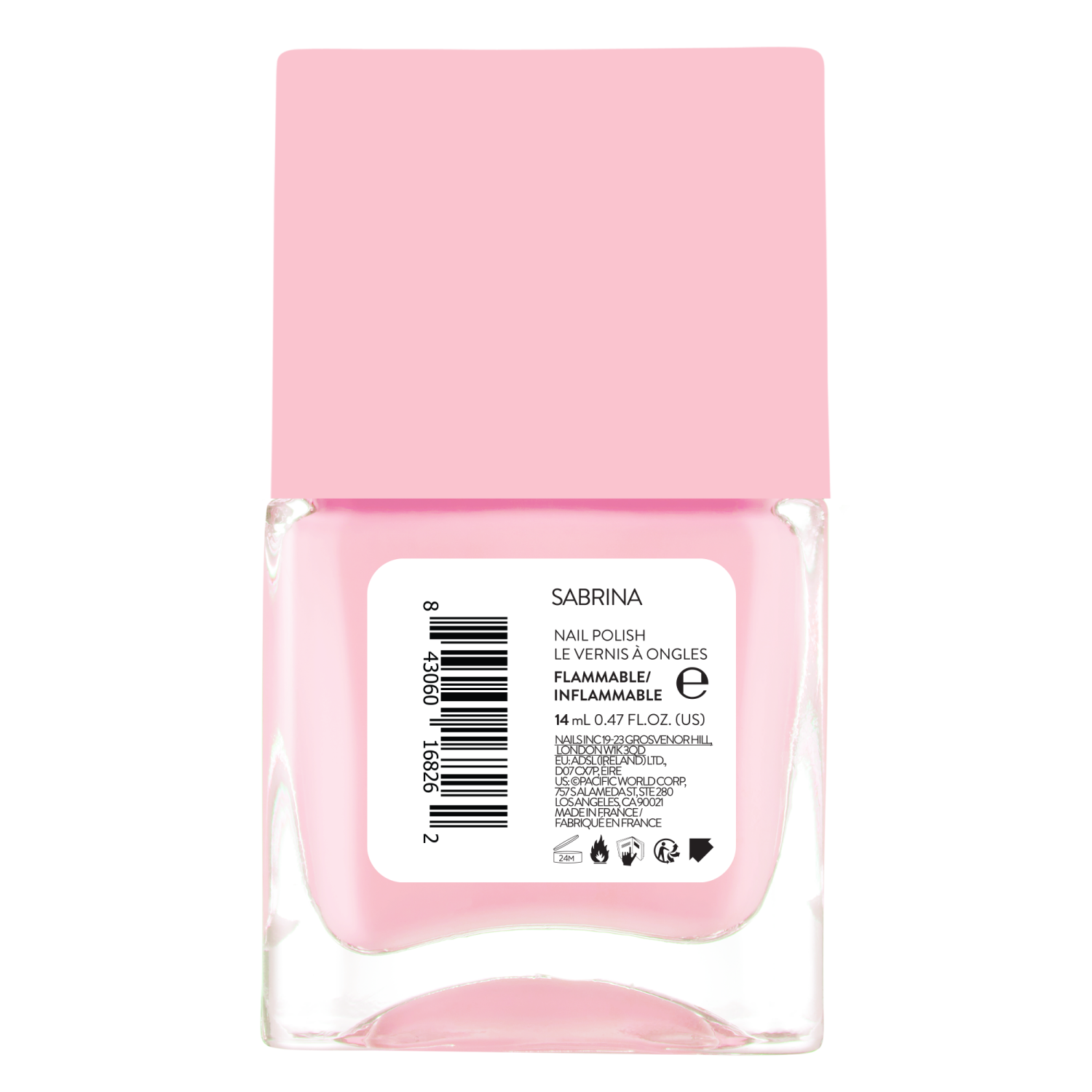 slide 2 of 2, Nails Inc. Go Top Less Sabrina Nail Polish - Peach Creme - 0.47 fl oz, 0.47 fl oz