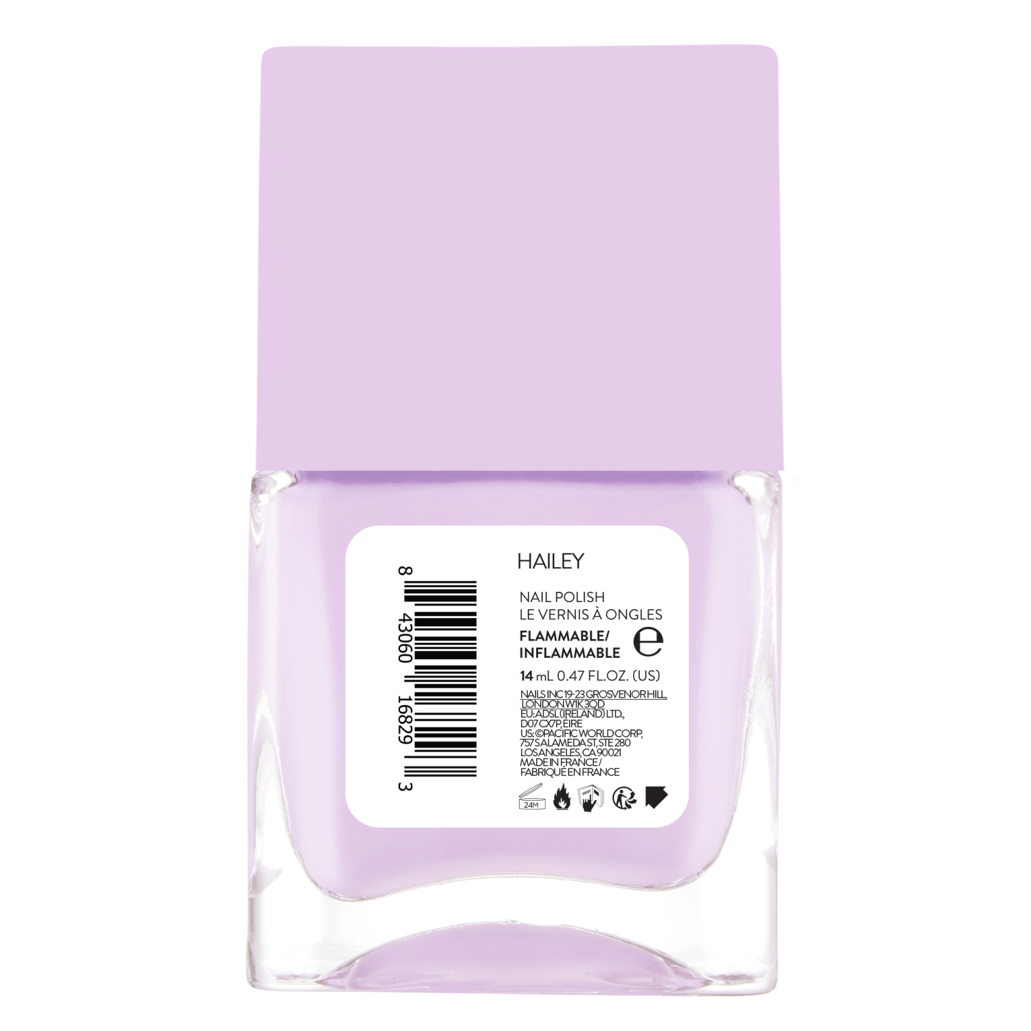 slide 2 of 2, Nails Inc. Go Top Less Hailey Nail Polish - Lilac Creme - 0.47 fl oz, 0.47 fl oz