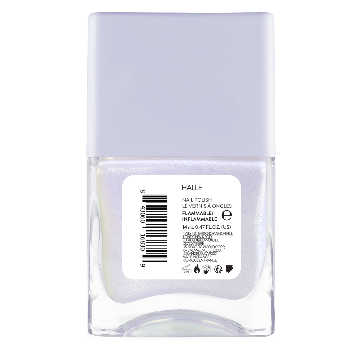 slide 2 of 2, Nails Inc. Go Top Less Halle Nail Polish - Lilac Shimmer - 0.47 fl oz, 0.47 fl oz