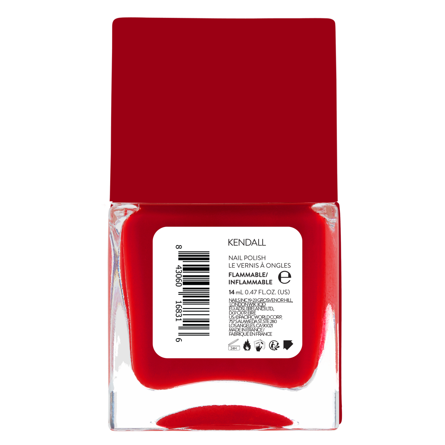 slide 2 of 2, Nails Inc. Go Top Less Kendall Nail Polish - Red Creme - 0.47 fl oz, 0.47 fl oz