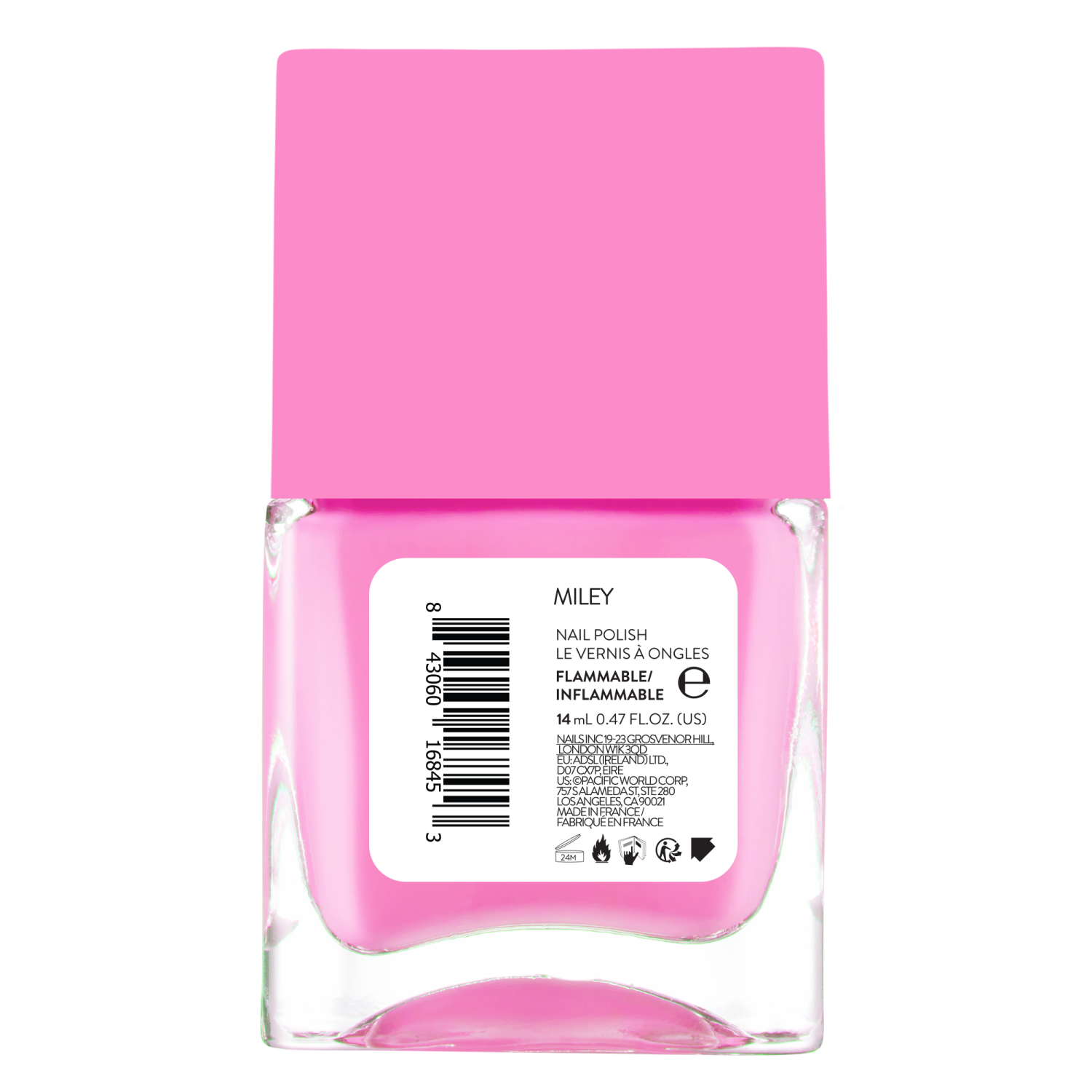 slide 2 of 2, Nails Inc. Go Top less Miley - Candy Pink Crme - 0.47 fl oz, 0.47 fl oz