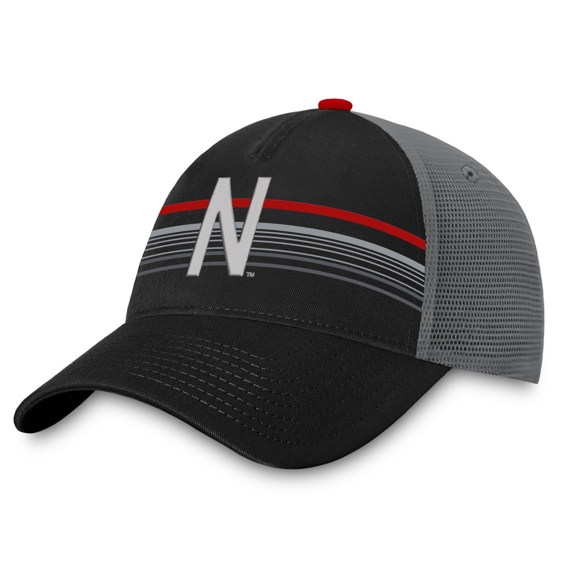 slide 1 of 2, NCAA Nebraska Cornhuskers Men's Odyssey Black Structured Cotton with Hard Mesh Hat, 1 ct