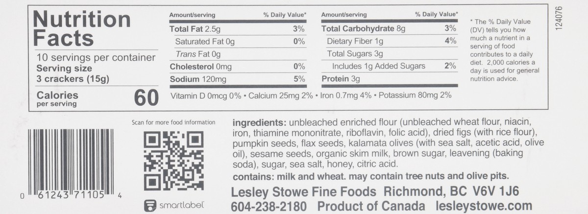 slide 7 of 9, Raincoast Crisps Lesley Stowe Crisps Fig & Oliv, 5.3 oz