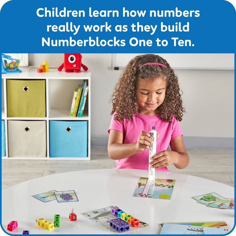 slide 3 of 7, Hand2Mind Numberblocks MathLink Cubes 1-10 Activity Set, Teacher Supplies, 1 ct