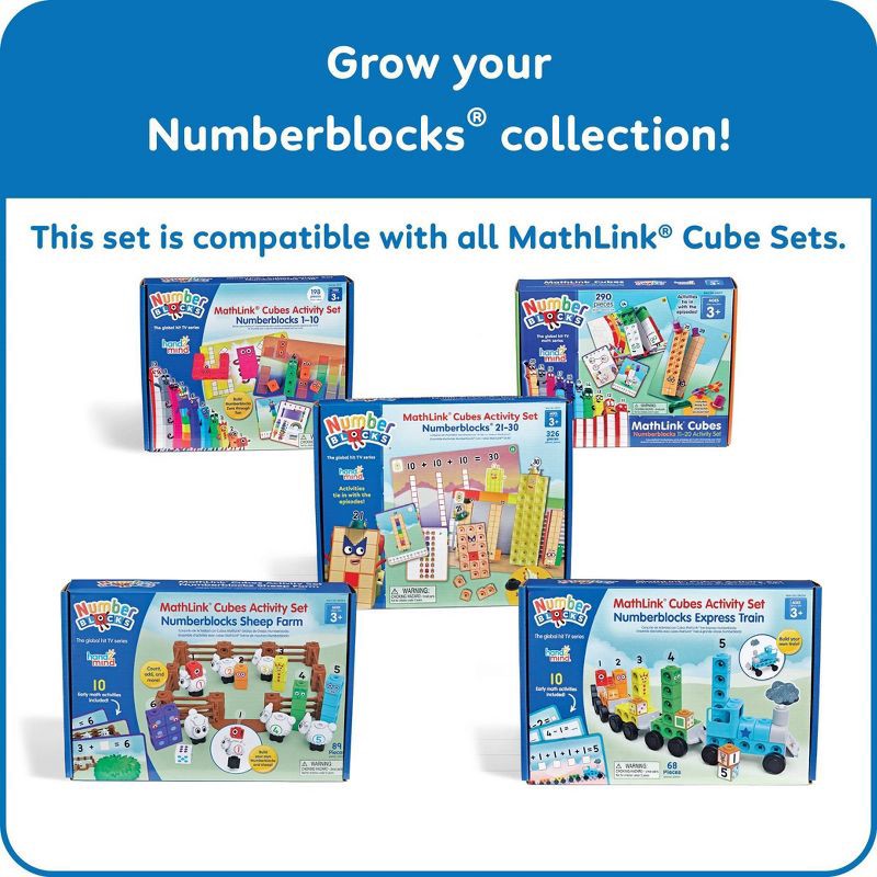 slide 7 of 7, Hand2Mind Numberblocks MathLink Cubes 1-10 Activity Set, Teacher Supplies, 1 ct