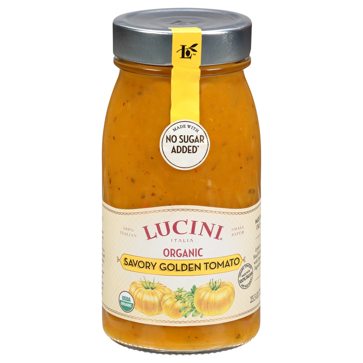 slide 11 of 11, Lucini 100% Italian Small Batch Organic Savory Golden Tomato 25.5 oz. Jar, 25.5 oz