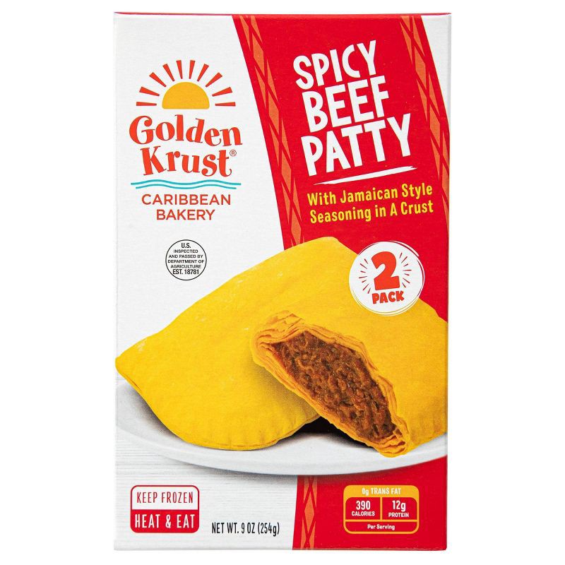 slide 1 of 5, Golden Krust Jamaican Style Spicy Beef Frozen Patties - 9oz/2ct, 2 ct; 9 oz