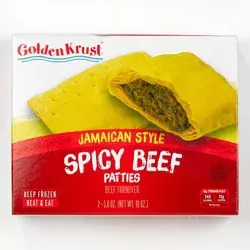 Golden Krust Jamaican Style Spicy Beef Frozen Patties - 10oz