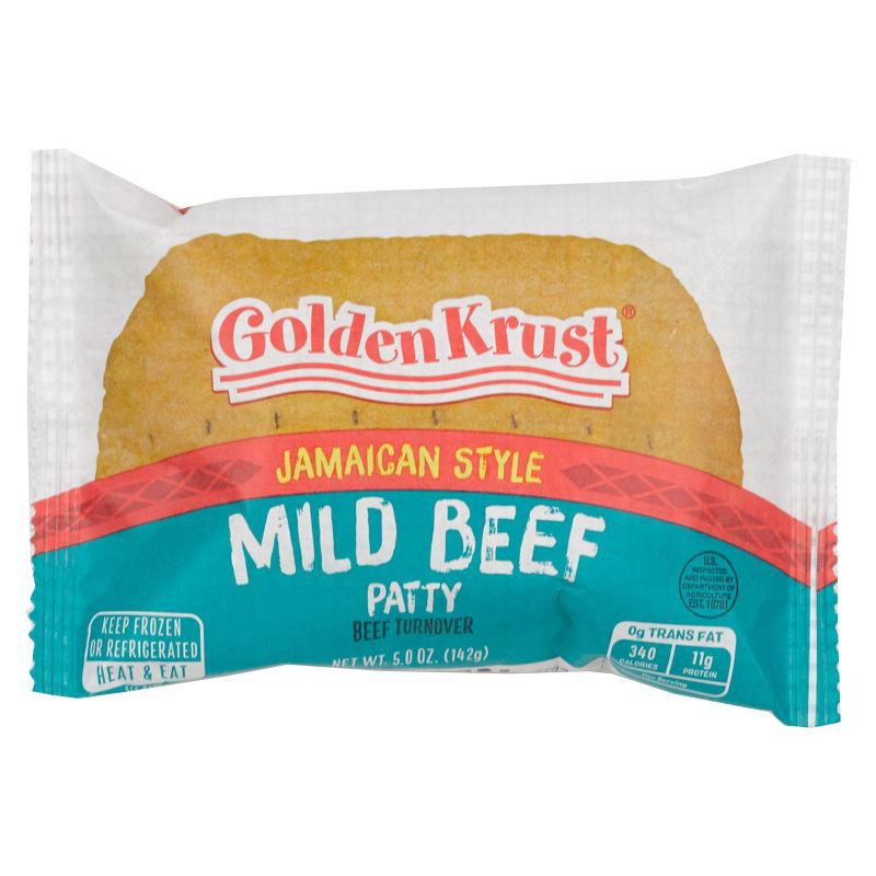 slide 3 of 6, Golden Krust Jamaican Style Mild Beef Frozen Patties - 10oz, 10 oz