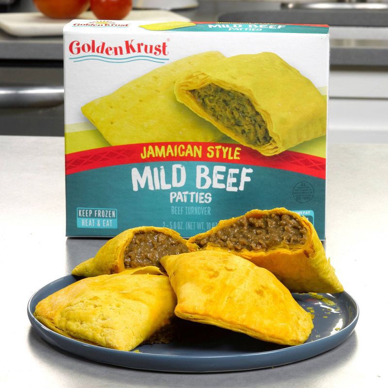 slide 5 of 6, Golden Krust Jamaican Style Mild Beef Frozen Patties - 10oz, 10 oz