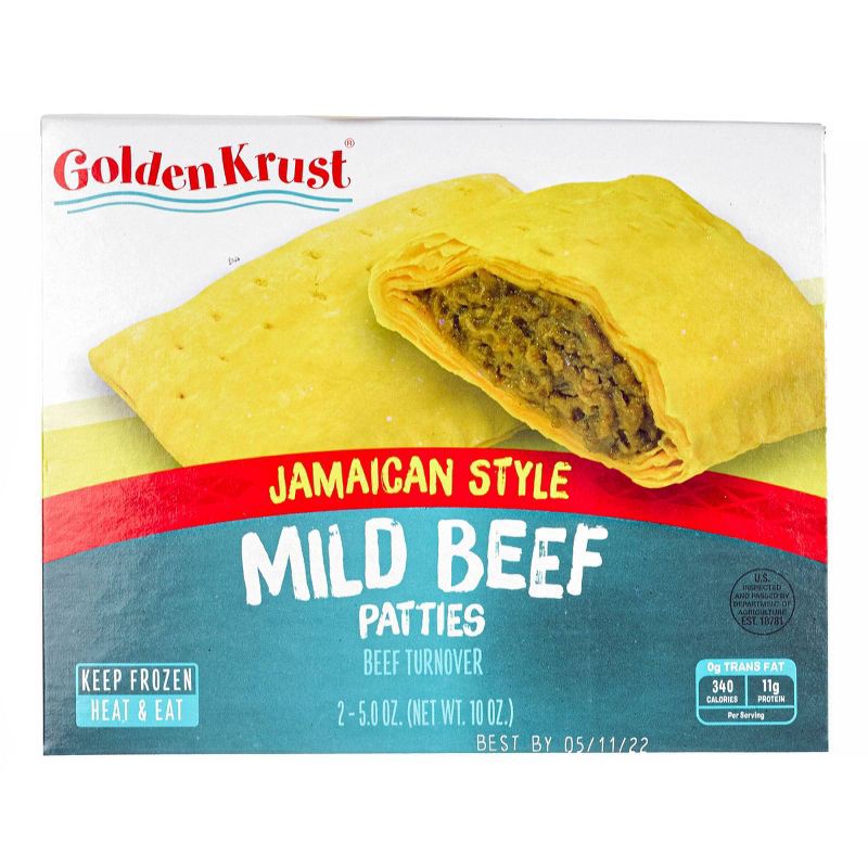 slide 1 of 6, Golden Krust Jamaican Style Mild Beef Frozen Patties - 10oz, 10 oz