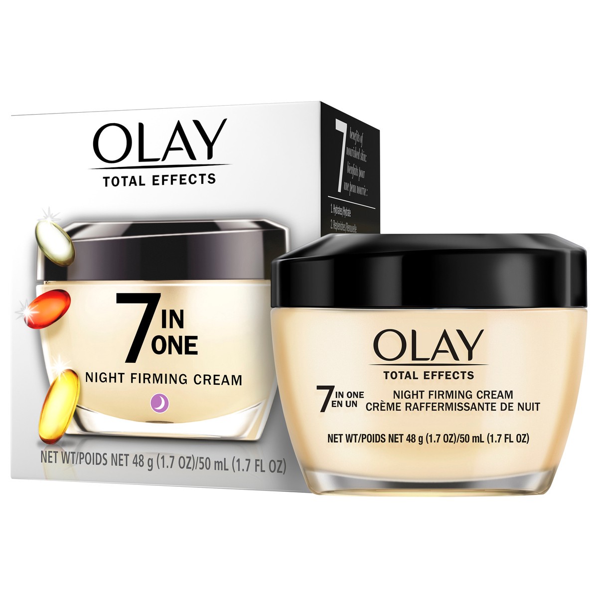 slide 6 of 8, Olay Total Effects Night Firming Cream Face Moisturizer, 1.7 oz, 1.7 fl oz