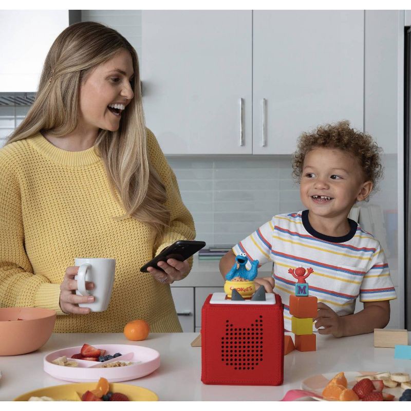 slide 3 of 4, tonies Sesame Street Cookie Monster Tonie Figurine: PVC Material, Music Learning System, Digital Music Player Accessory, 1 ct