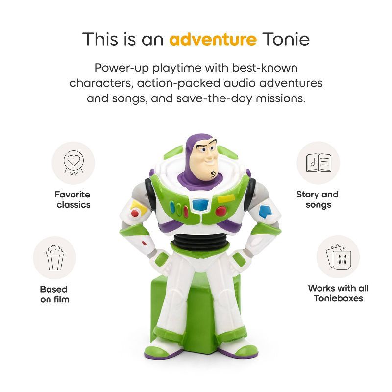 slide 5 of 7, tonies Disney Pixar Toy Story 2 Buzz Lightyear Tonie Figurine: Learning System Accessory, Toy Story Characters, 1 ct