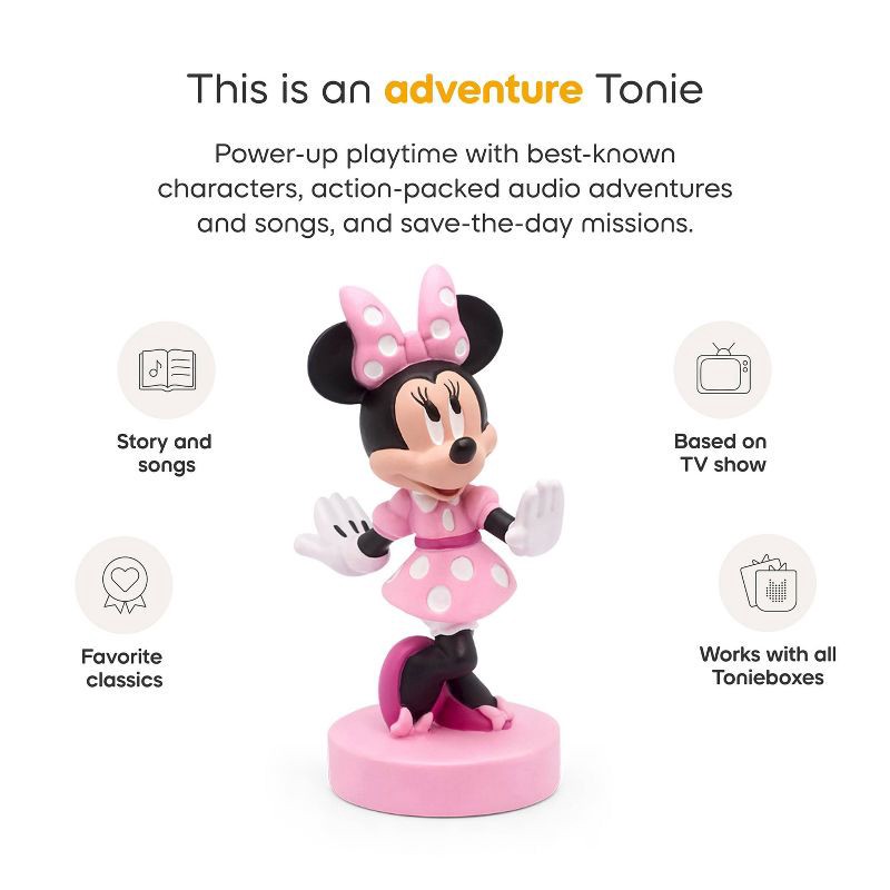 slide 5 of 7, tonies Disney Minnie Mouse Tonie Figurine: Learning System Accessory with Music & PVC Material, 1 ct