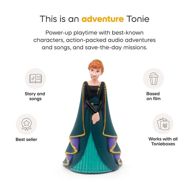 slide 5 of 7, tonies Disney Frozen II Anna Tonie Figurine: Music Player Character, PVC, Requires Starter Set, 1 ct