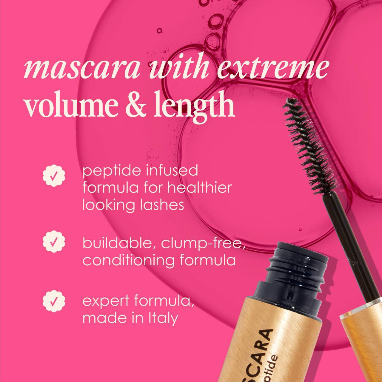 slide 3 of 7, Grande Cosmetics GrandeMASCARA Conditioning Peptide Mascara Black, 0.21 oz/ 6 gram