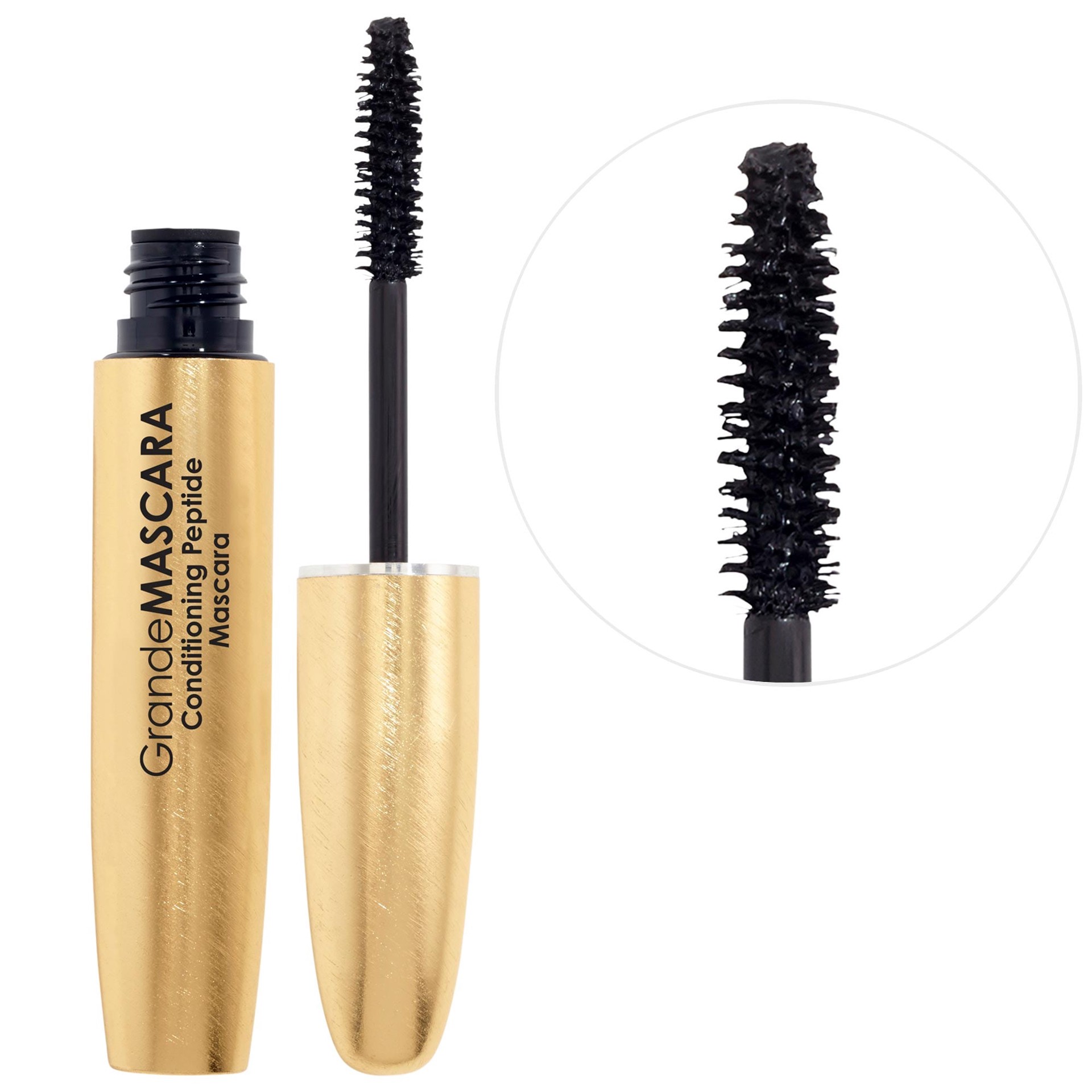 slide 1 of 7, Grande Cosmetics GrandeMASCARA Conditioning Peptide Mascara Black, 0.21 oz/ 6 gram
