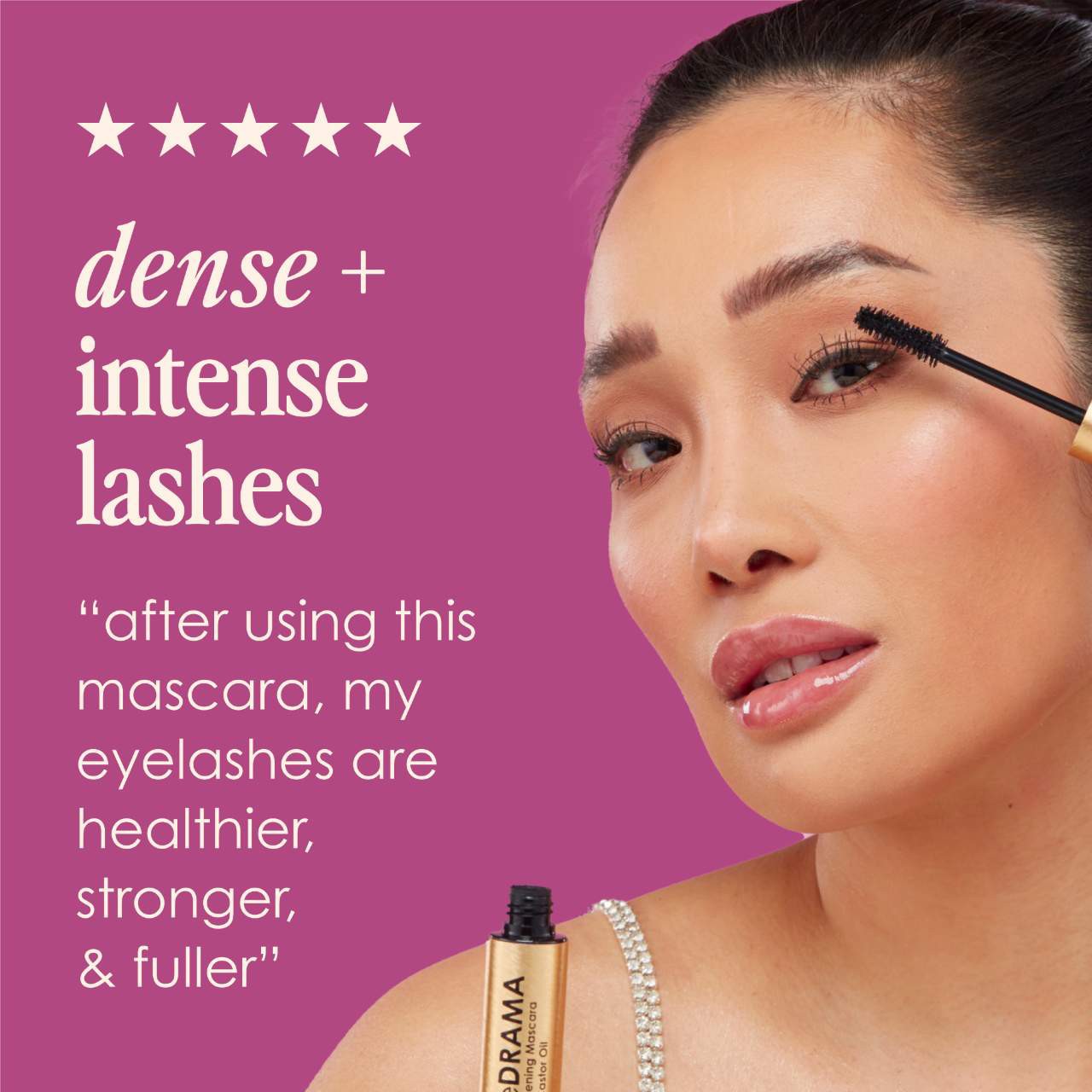 slide 4 of 7, Grande Cosmetics GrandeDRAMA Intense Thickening Mascara Black, 