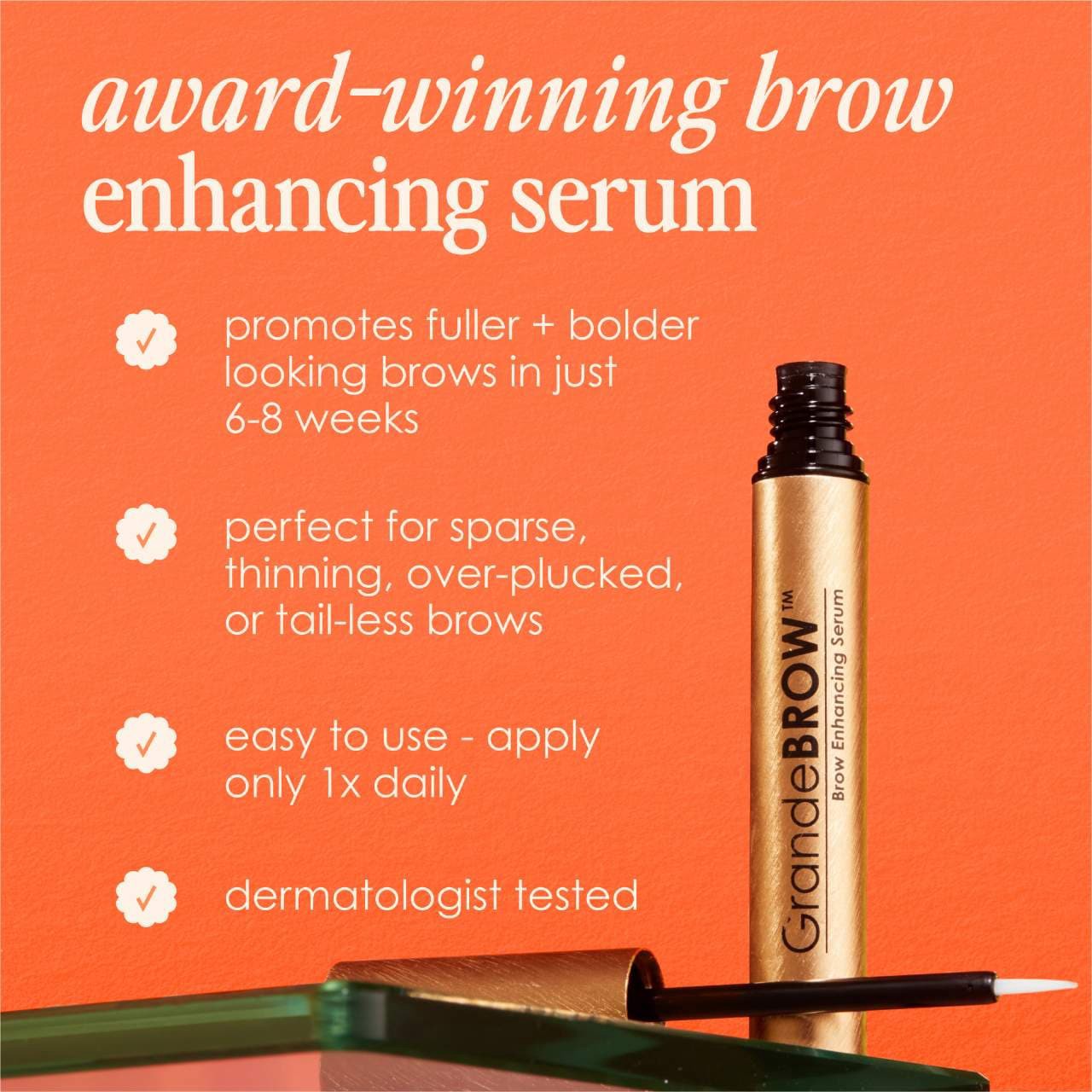 slide 4 of 9, Grande Cosmetics GrandeBROW Brow Enhancing Serum 4 Month Supply, 4 month supply