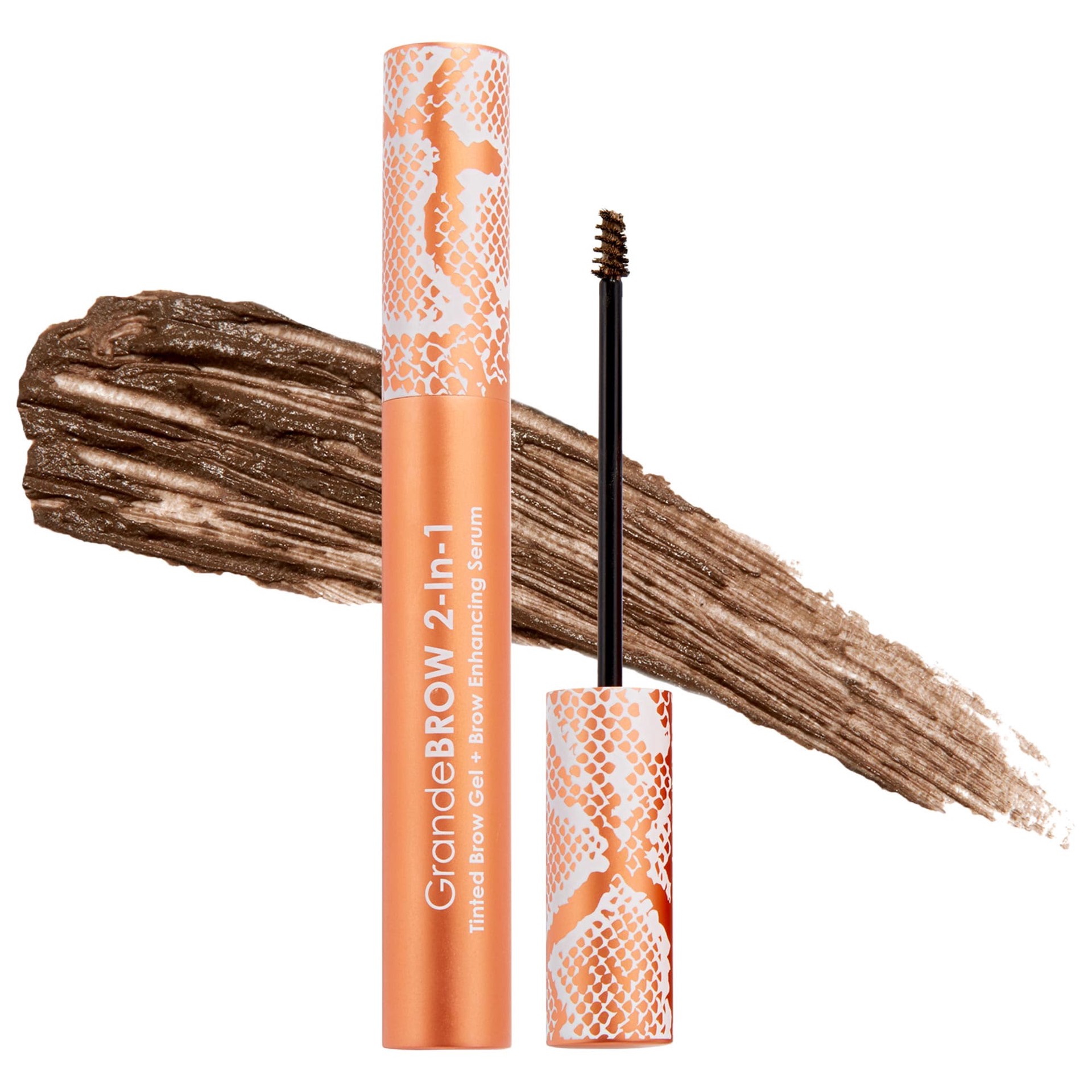 slide 1 of 9, Grande Cosmetics GrandeBROW 2-In-1 Tinted Brow Gel + Brow Enhancing Serum Medium,