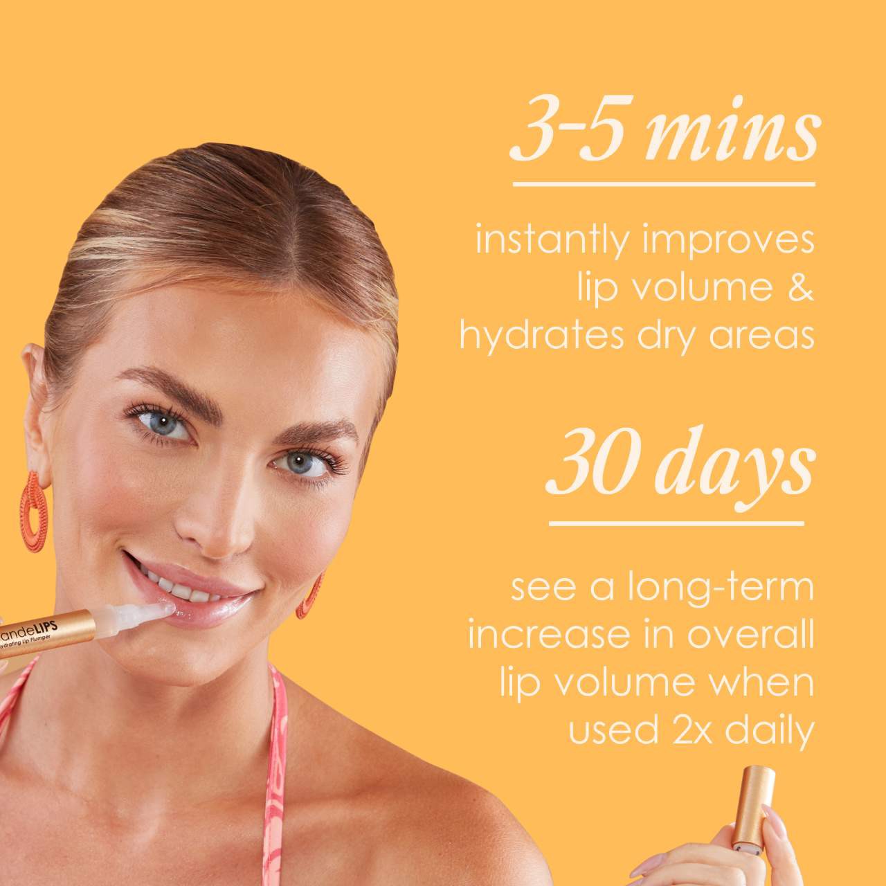 slide 6 of 8, Grande Cosmetics GrandeLIPS Hydrating Lip Plumper Gloss Clear, 