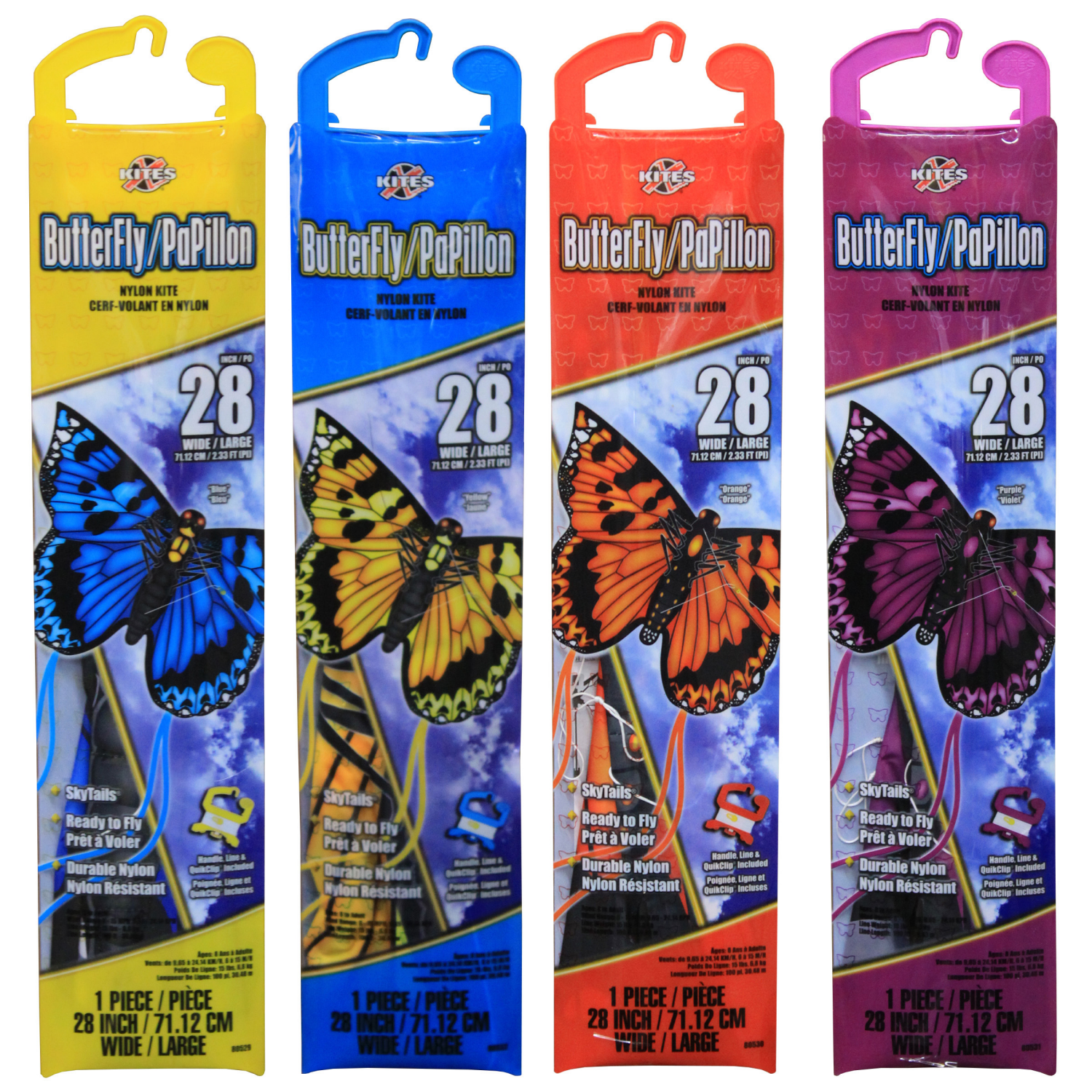 slide 1 of 1, X KITES Butterfly Nylon Kite Asst Master, 1 ct