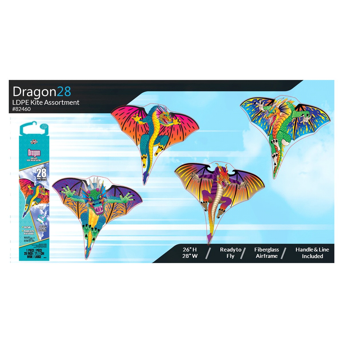 slide 1 of 5, X Kites Dragon 28 Kite Assortment, 1 ct