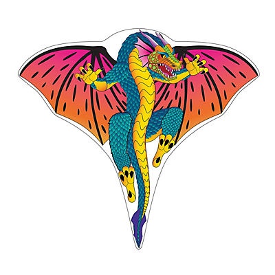 slide 1 of 1, X Kites by BrainStorm Dragon Poly Kite, Assorted, 28 x 25.5 in