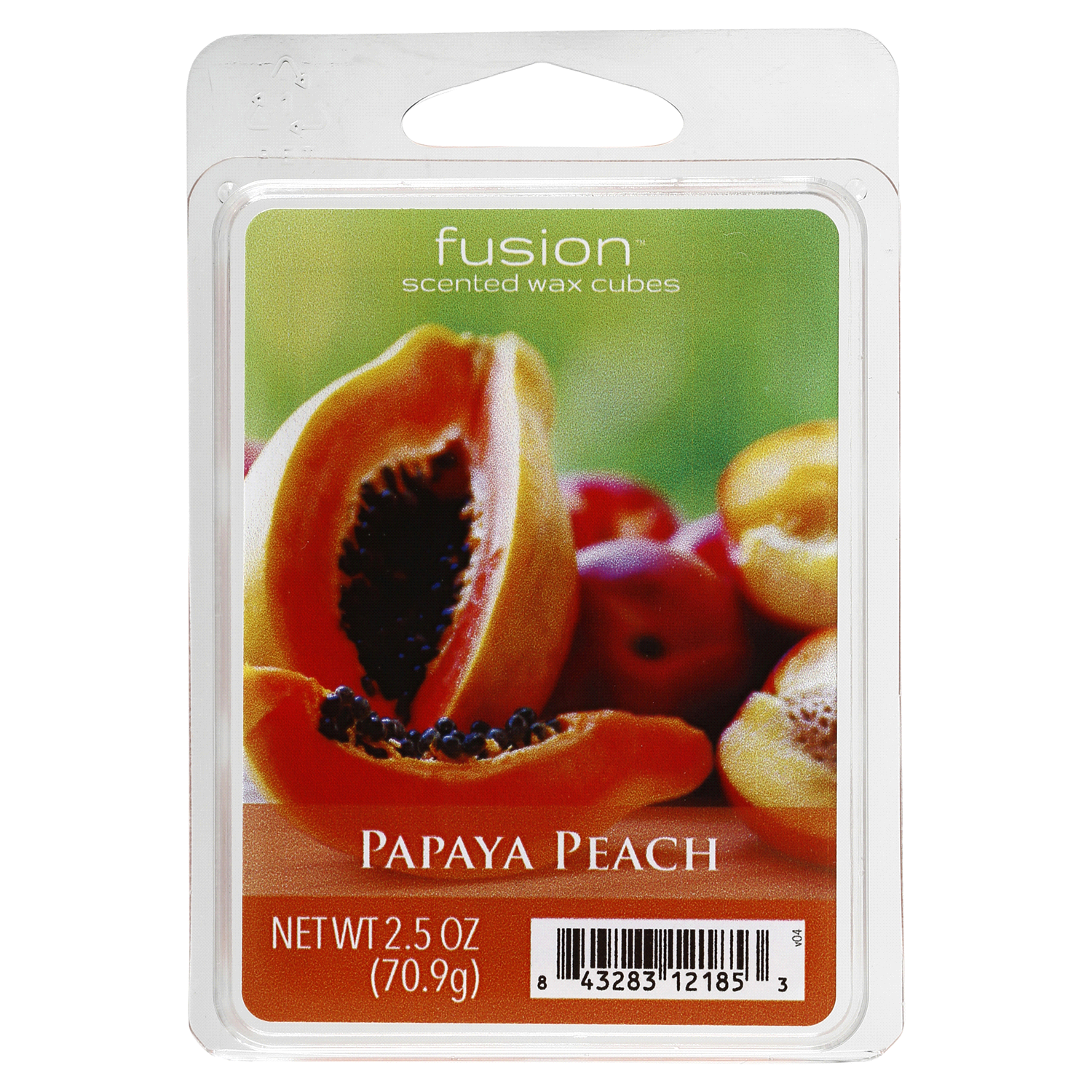 slide 1 of 1, Fusion Papaya Peach Scented Wax Cubes, 2.5 oz