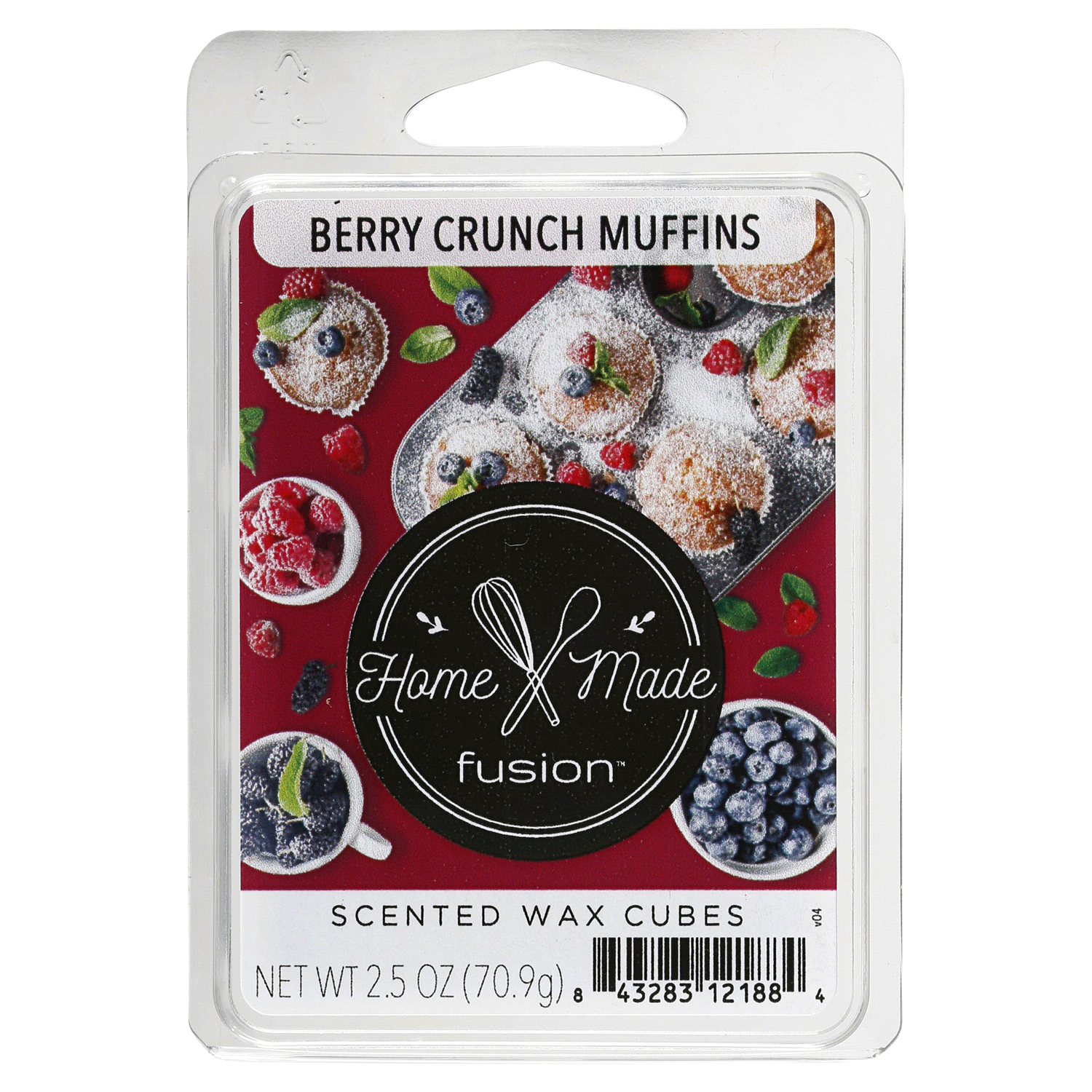 slide 1 of 1, Fusion Berry Crunch Muffin Scented Wax Cubes, 2.5 oz