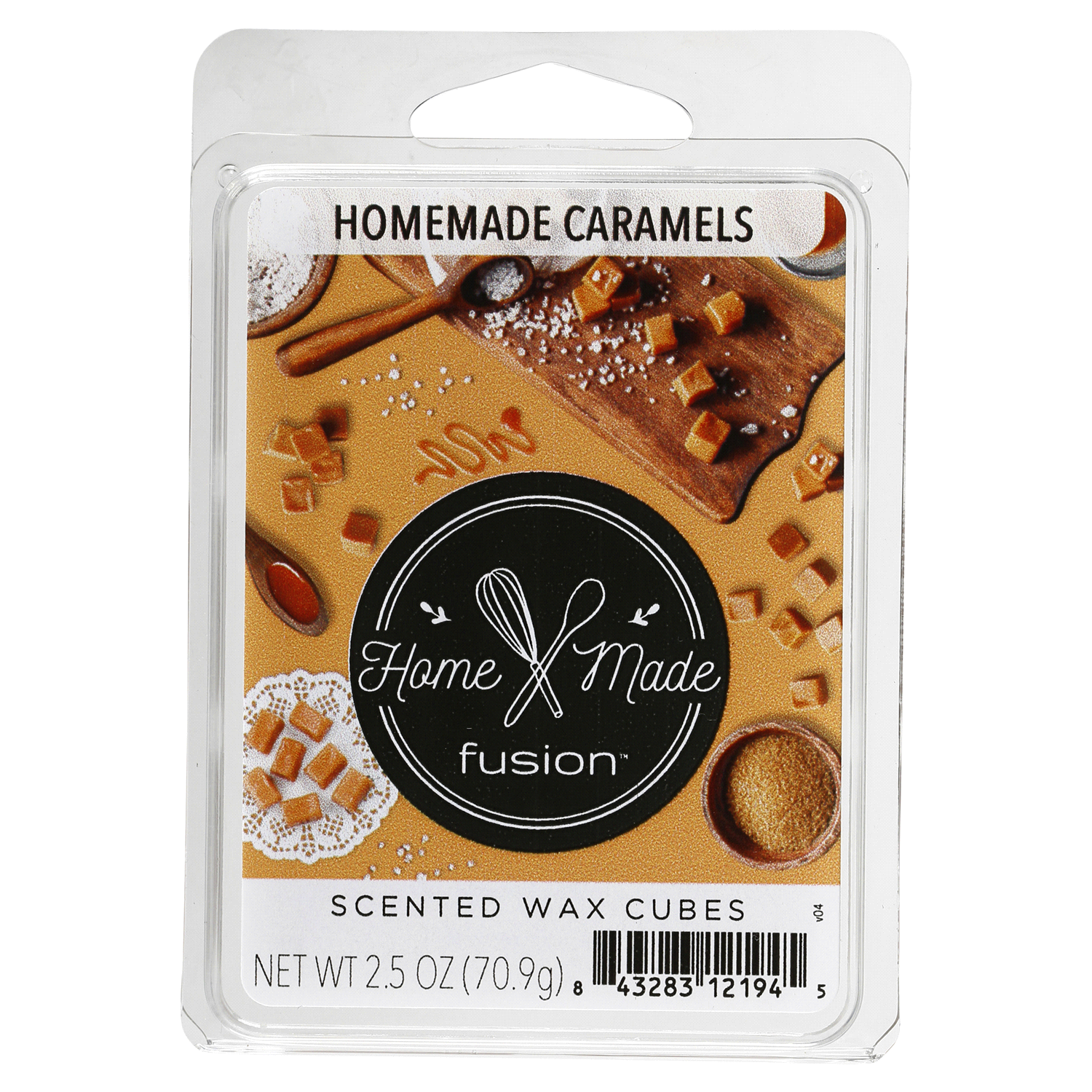 slide 1 of 1, Fusion Homemade Caramels Scented Wax Cubes, 2.5 oz