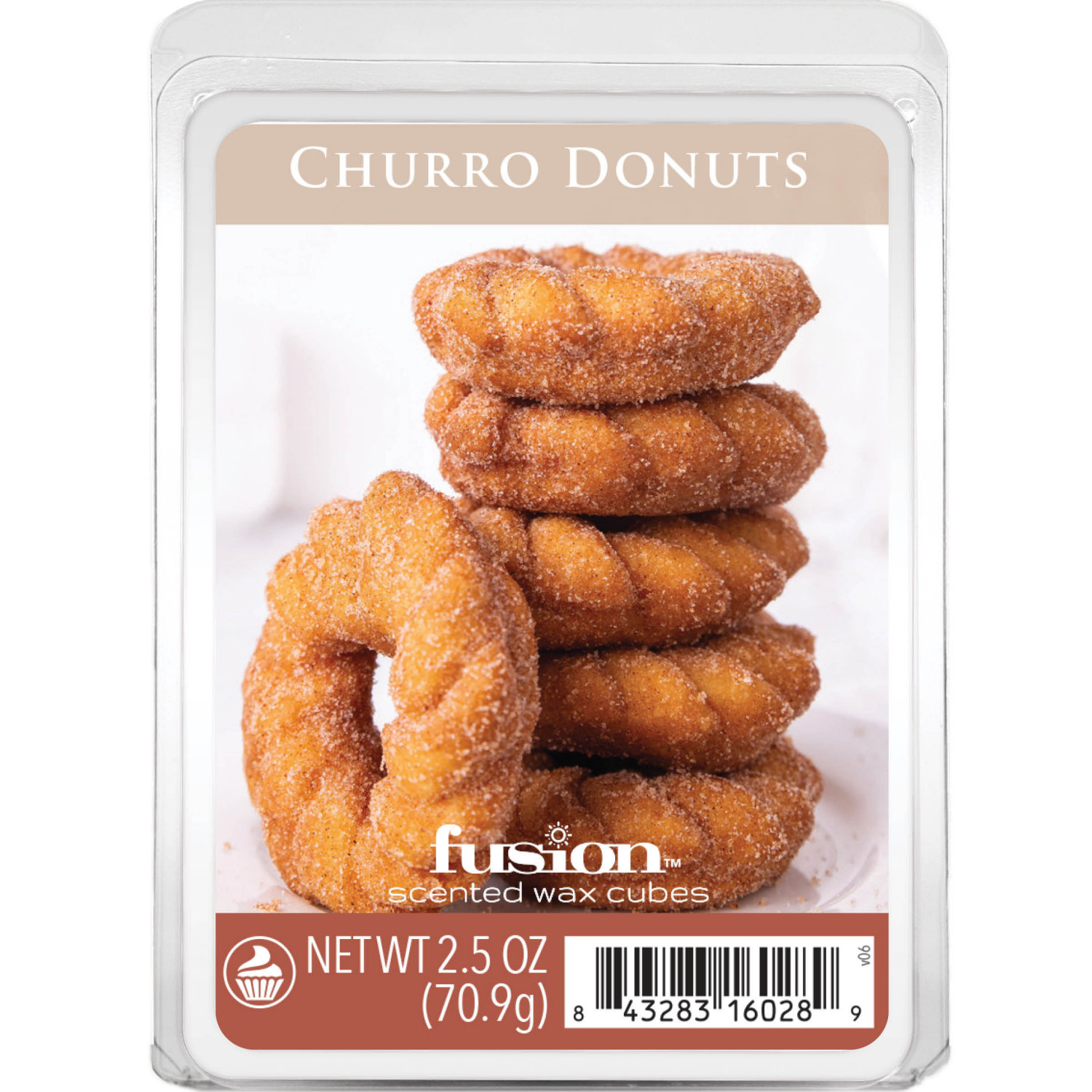 slide 1 of 2, Fusion Churro Donut Scented Wax Melt Cubes, 2.5 oz