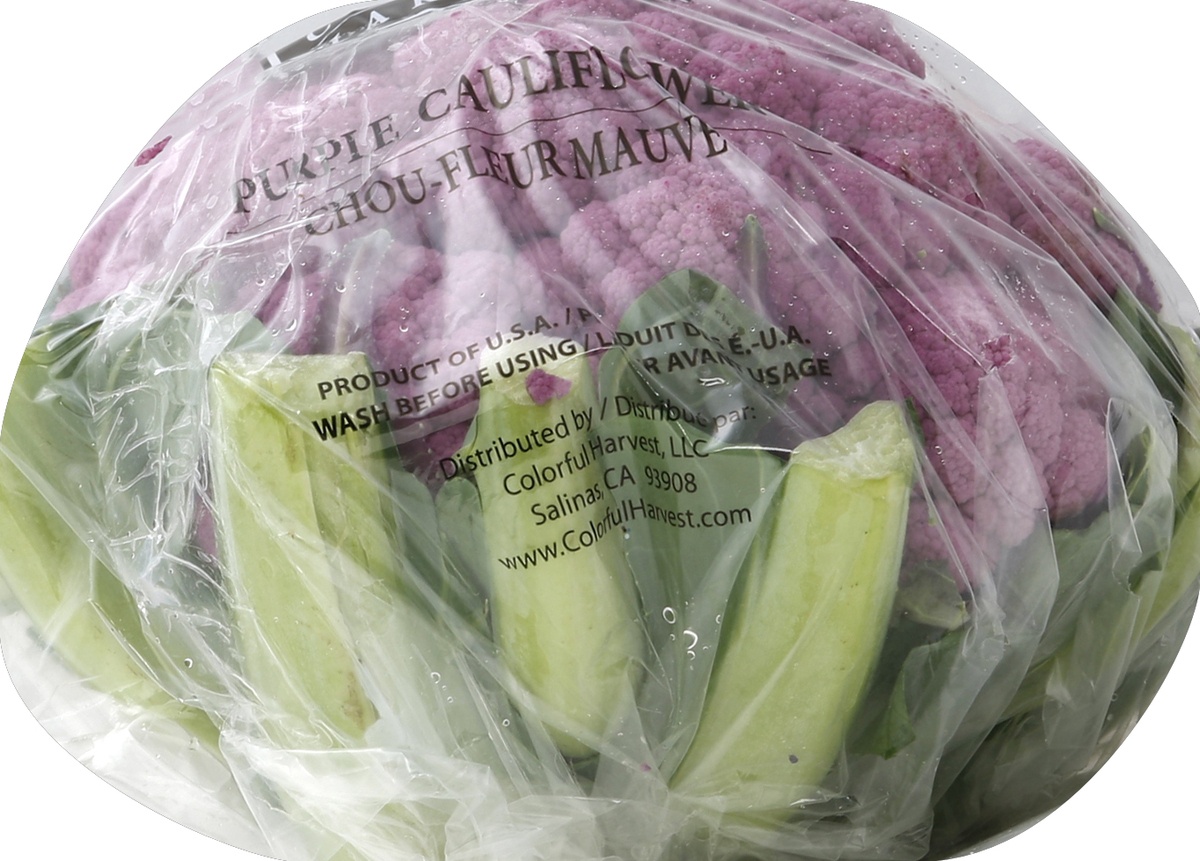 slide 2 of 5, Colorful Harvest Cauliflower Purple, 1 ct