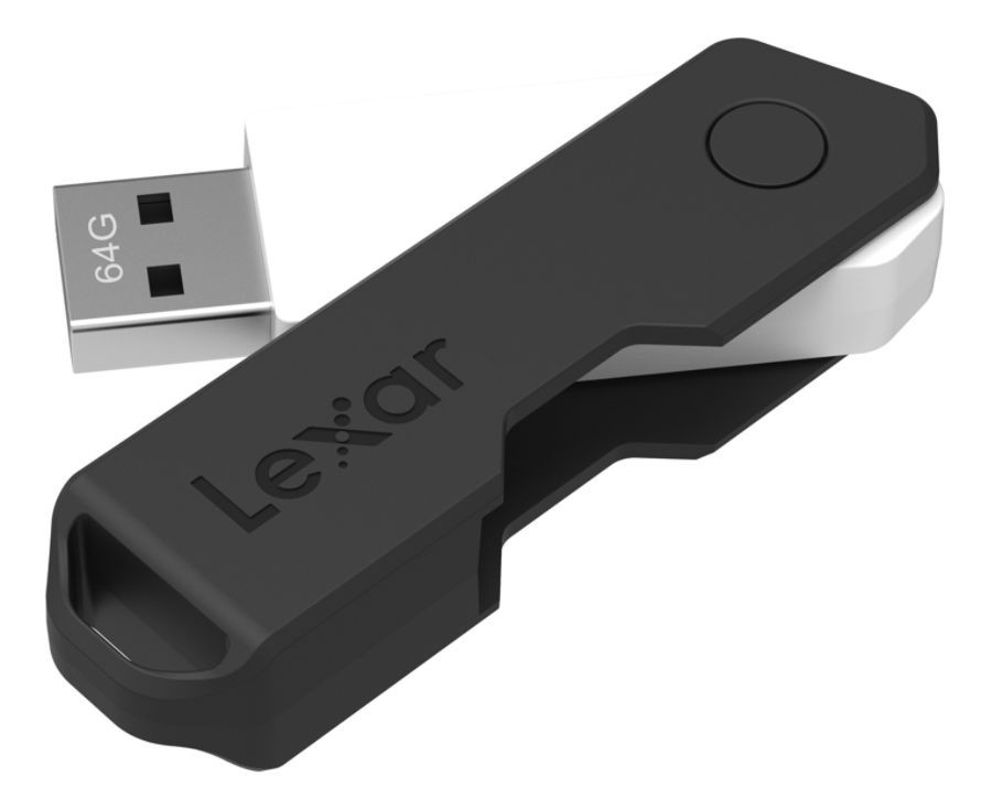 slide 4 of 4, Lexar Jumpdrive Twistturn2 Usb 2.0 Flash Drive, 64Gb, Black, Ljdtt2-64Gabnabk, 1 ct