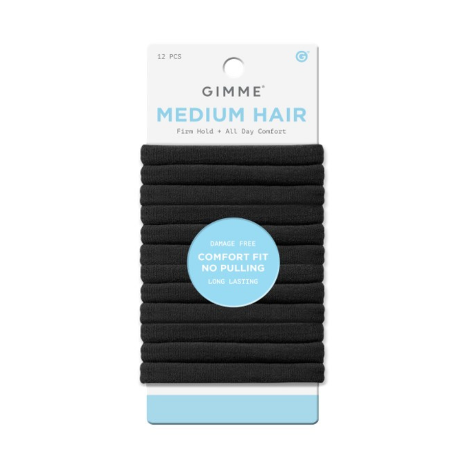 slide 1 of 1, Gimme Medium Hair Elastics, Black, 10 Ct, 10 ct