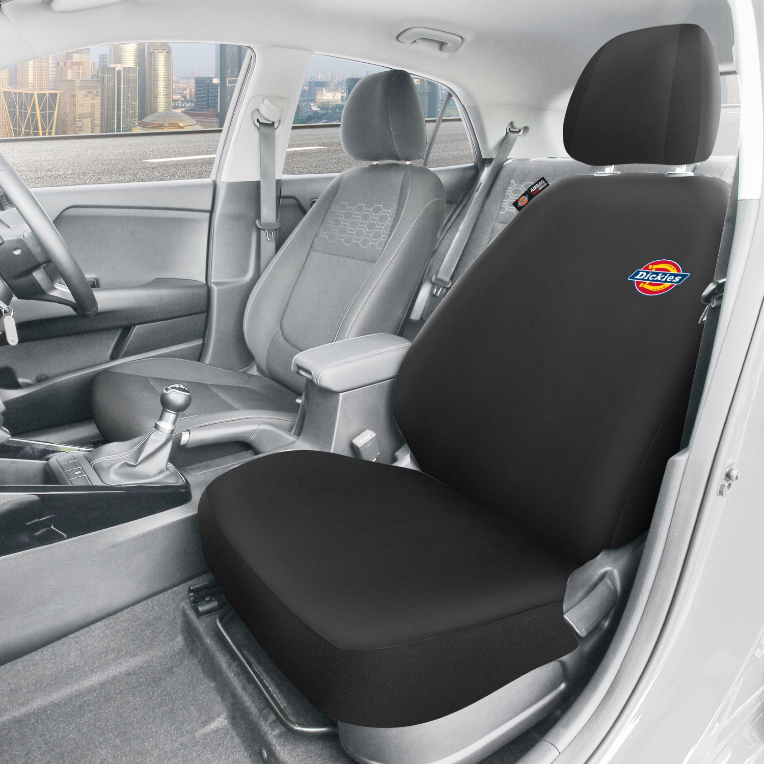 slide 2 of 3, Dickies Aqua Block Seat Cover Black, 1 ct